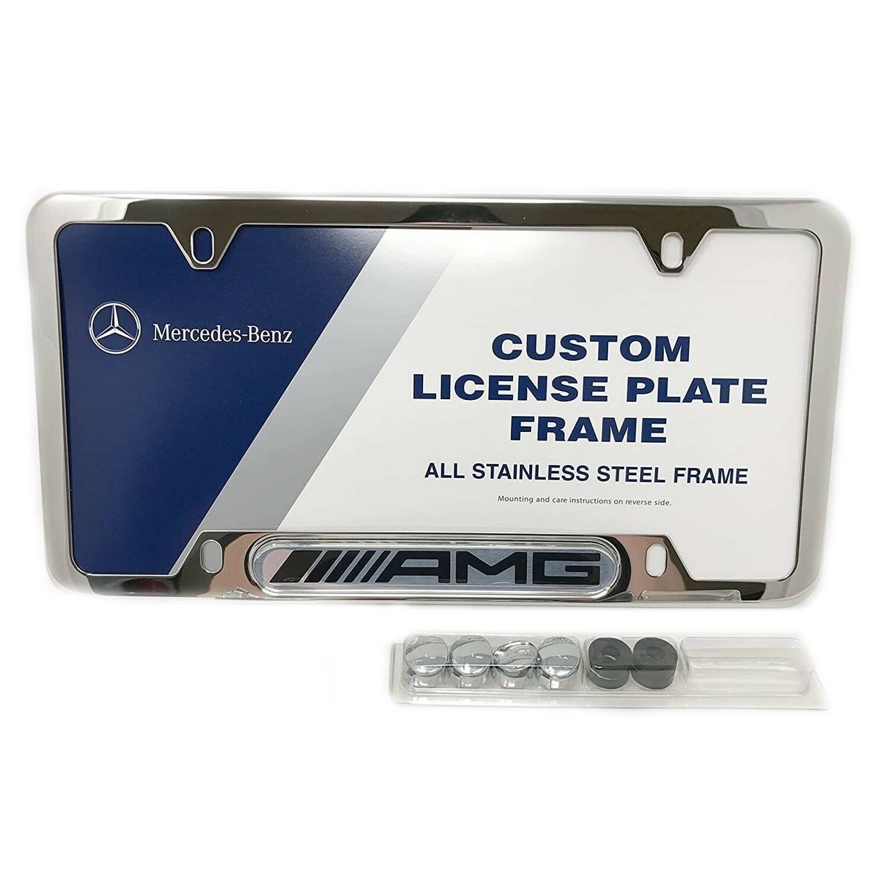 Mercedes License Plate Frame (Stainless Steel) Q6880087